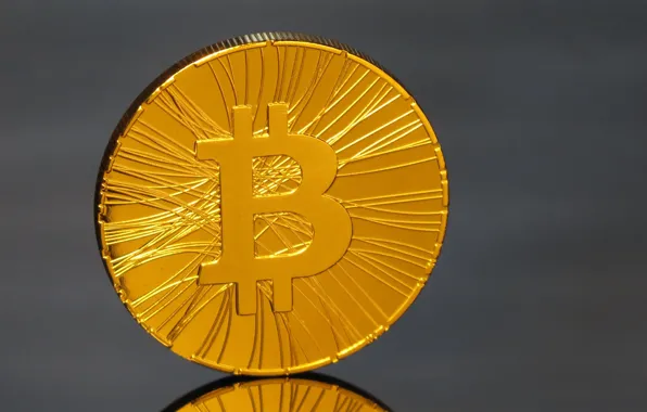 Монета, bitcoin, биткойн, криптовалюта