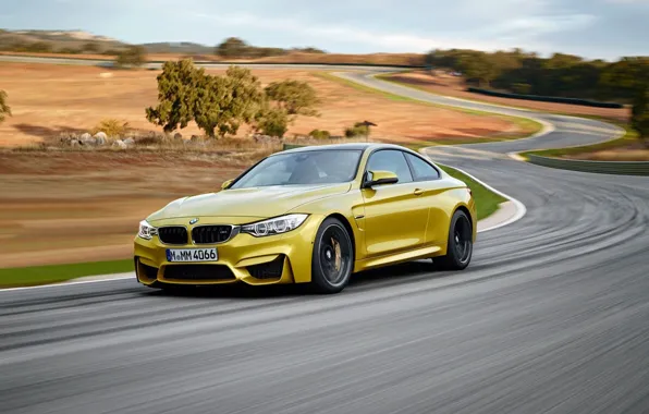 Картинка BMW, Car, Coupe, Yellow, Supercar