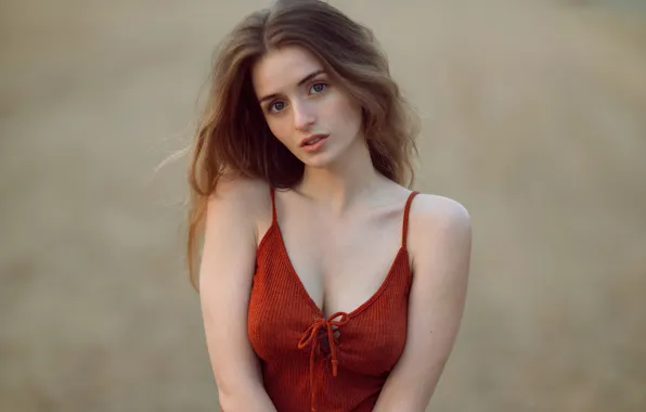 Девушка, фото, лицо, блузка, волосы