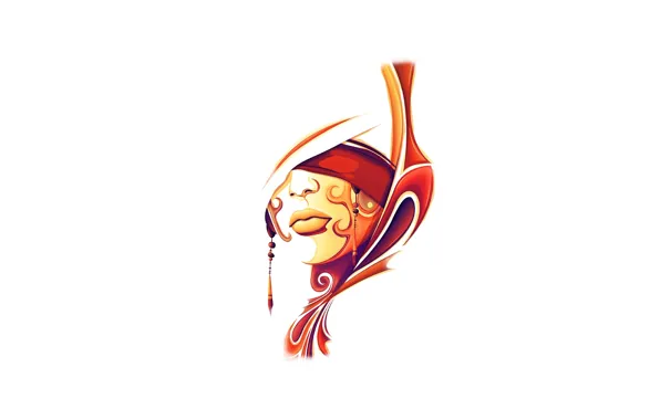 Девушка, красный, лицо, girl, women, Face