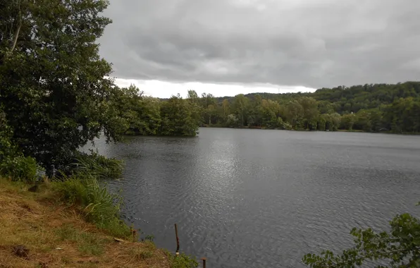 Картинка природа, озеро, пасмурно, Nature, landscape, lake, scenery