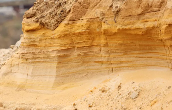 Песок, желтый, узор, wallpaper, слои, nature, yellow, sand