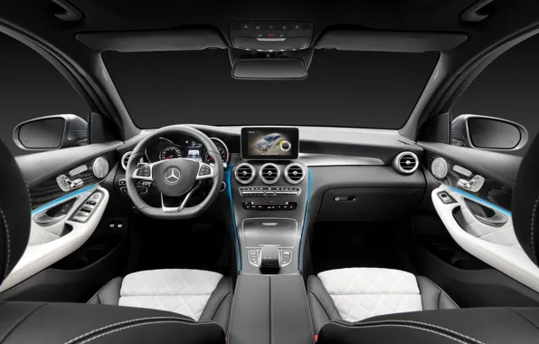 Картинка Mercedes-Benz, интерьер, руль, салон, мерседес, панель приборов, торпедо, 4MATIC