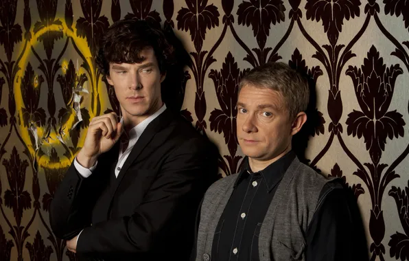 Стол, обои, BBC, Sherlock, на рабочий