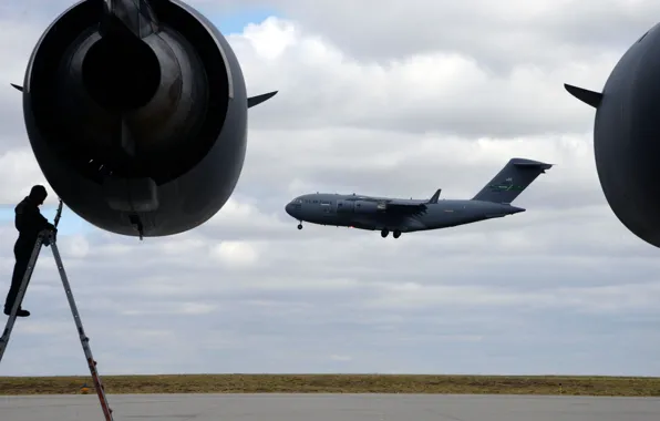 Boeing, ВВС США, военно-транспортный самолёт, C-17, Globemaster III, американский стратегический