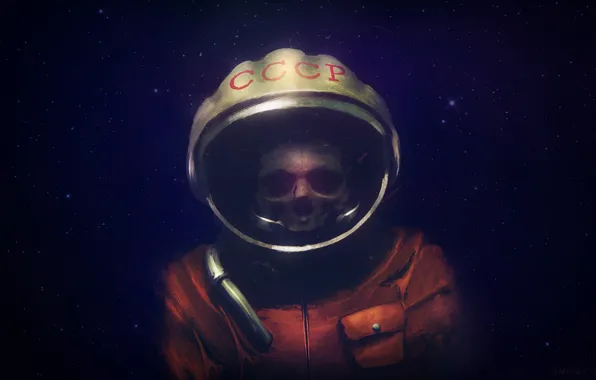 Звезды, Мертвый, Космонавт, USSR, СССР, Арт, Space, Art