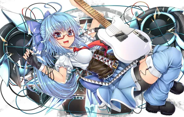 Картинка guitar, glasses, gloves, Speaker