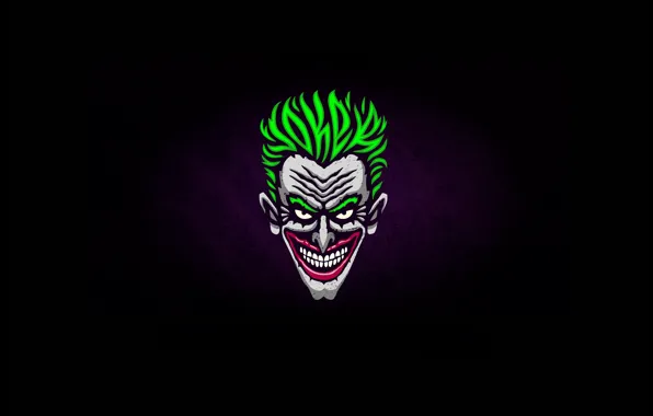 Улыбка, темный фон, Джокер, злодей, зеленые волосы, smile, Joker, green hair