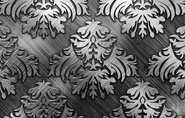Обои металл, узор, silver, metal, texture, background, pattern, steel ...