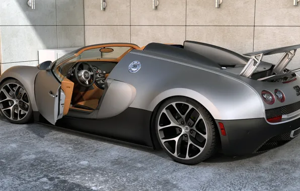 Машина, графика, арт, Bugatti, Grand, Veyron, суперкар, Sport
