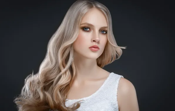 Взгляд, лицо, поза, волосы, портрет, красота, длинные волосы, Blonde