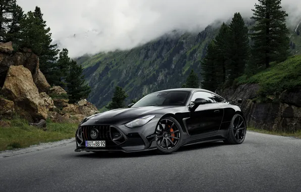 Mercedes, Brabus, AMG, спортивное купе, Mercedes-AMG, 2025, Mercedes-AMG GT 63 S E Performance, черный кузов