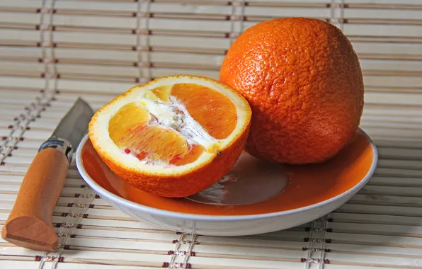 Картинка макро, апельсин, фрукты