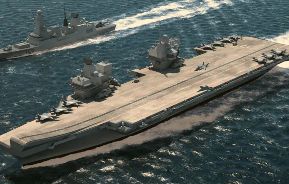 Великобритания, HMS Queen Elizabeth, HMS Defender