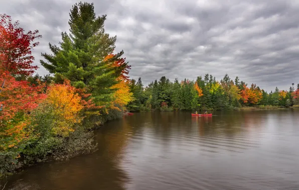 Картинка осень, река, красота, river, autumn, beauty
