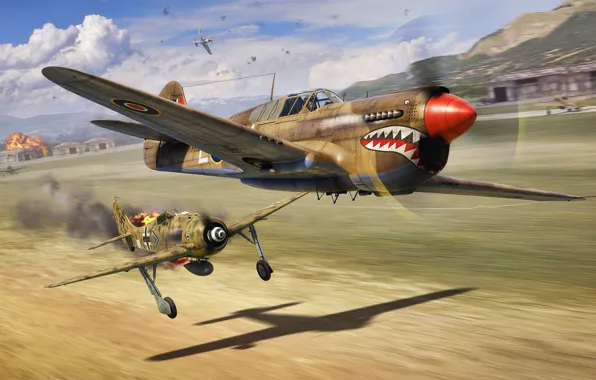 RAF, Luftwaffe, P-40, Fw-190, P-40 Warhawk, SG4