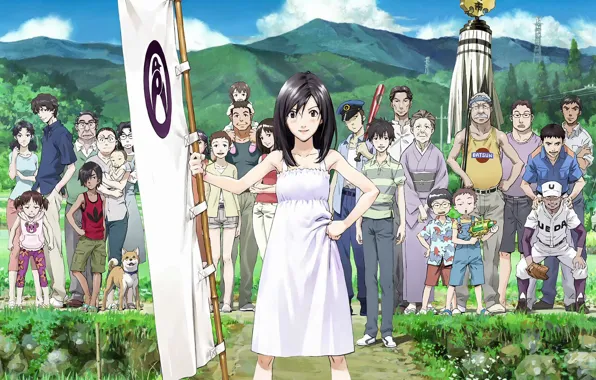Girl, anime, japanese, vegetation, bishojo, Summer Wars