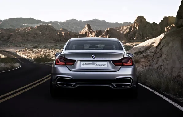 Горы, BMW, Концепт, Лого, Серый, День, Series, Едит