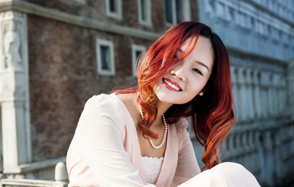 Девушка, улыбка, настроение