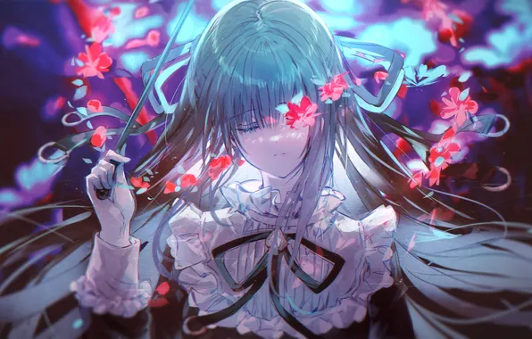 Девушка, цветы, волшебная палочка, Arcaea, Tairitsu