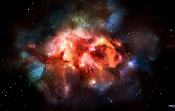 Звезды, туманность, universe, созвездие, antetum nebula