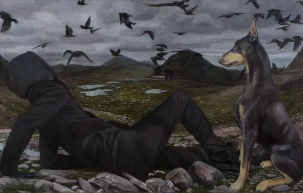 Картина, норвежский художник, Christer Karlstad, Overseer
