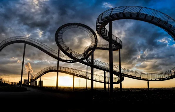 Город, лестница, Germany, Duisburg