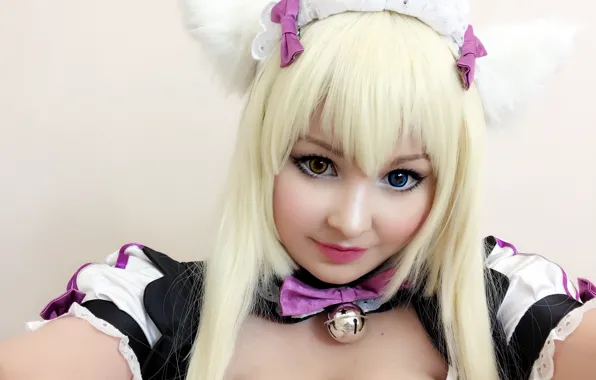 Girl, long hair, beautiful, pretty, face, cosplay, blonde, attractive