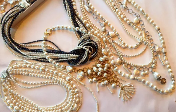 Украшения, жемчуг, бусы, колье, jewelry