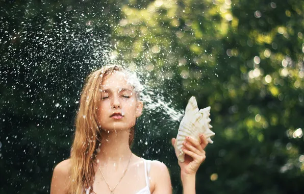 Nature, woman, emotion
