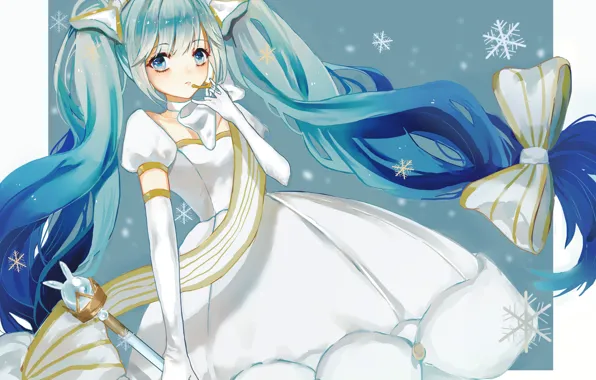 Девушка, микрофон, Hatsune Miku, Vocaloid, Вокалоид, Хатсуне Мику