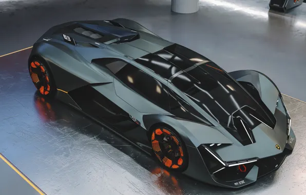 Авто, Lamborghini, Машина, Концепт, Рендеринг, Supercar, Hypercar, Lamborghini Terzo Millennio
