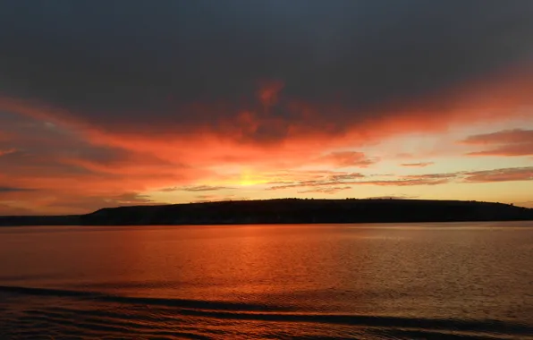 Картинка море, небо, вода, закат, природа, берег