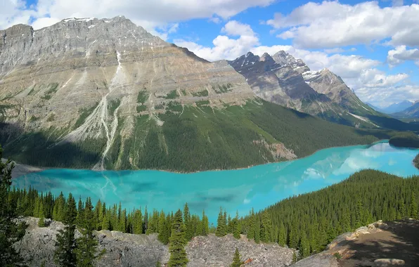 Blue, water, mountains, lake