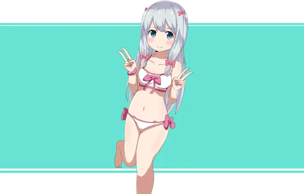Girl, sexy, lingerie, pantsu, bra, panties, long hair, anime