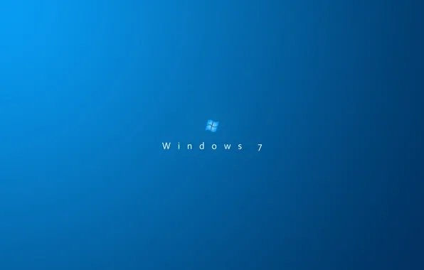 Минимализм, windows 7, синий фон, Hi Tech