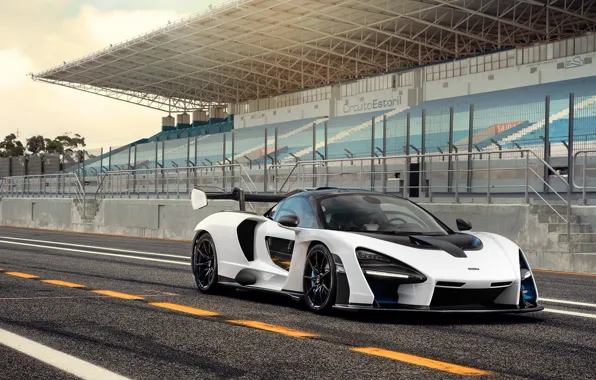 McLaren, суперкар, 2018, Senna, Pure White