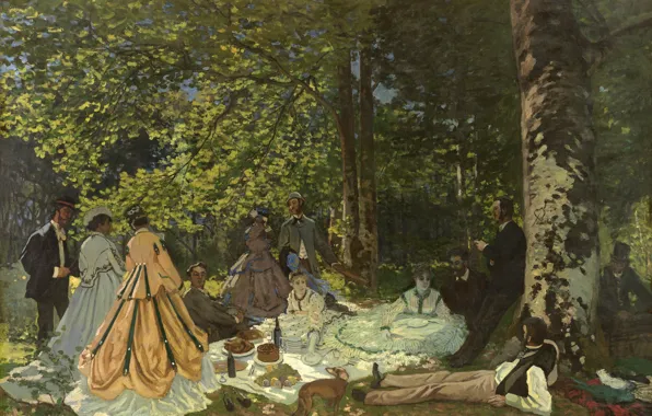 Claude Monet, Клод Моне, Завтрак на траве, Le déjeuner sur l’herbe, Государственный музей изобразительных искусств
