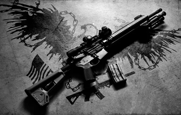 Картинка фон, винтовка, карабин, штурмовая, полуавтоматическая