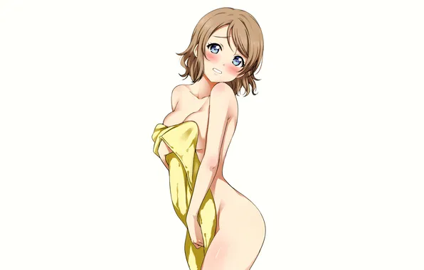 Girl, sexy, ass, brown hair, boobs, sexy girl, anime, blue eyes