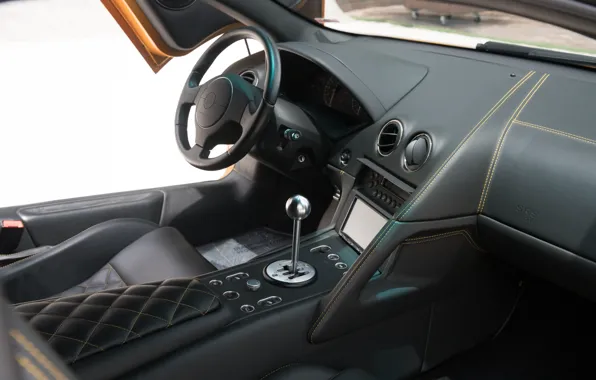 Картинка Lamborghini, Murcielago, steering wheel, car interior, Lamborghini Murcielago LP640