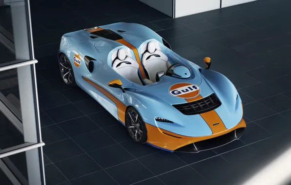 Картинка McLaren, спорткар, MSO, Gulf, 2020, Elva, McLaren MSO Elva Gulf Theme, McLaren MSO