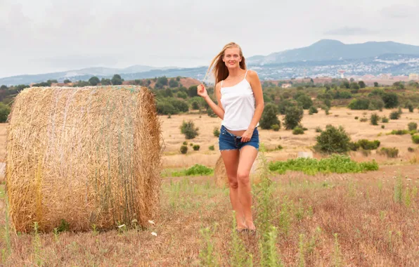 Long hair, field, nature, model, awesome, countryside, gorgeous, photoshoot