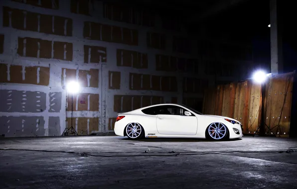 Картинка white, wheels, Hyundai, vossen, Genesis, 3.8