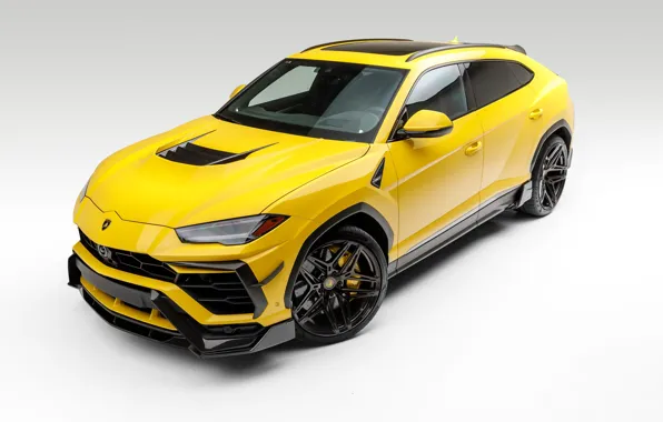 Картинка Lamborghini, Yellow, Side, SUV, Urus, VAG