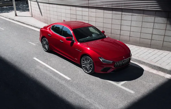 Авто, Maserati, красная, Ghibli S