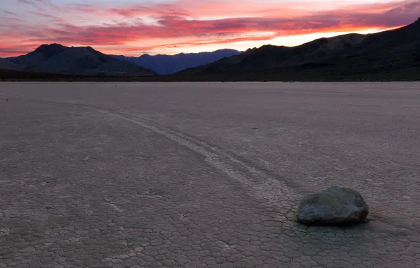 Камень, долина, Death Valley National Park, Racetrack
