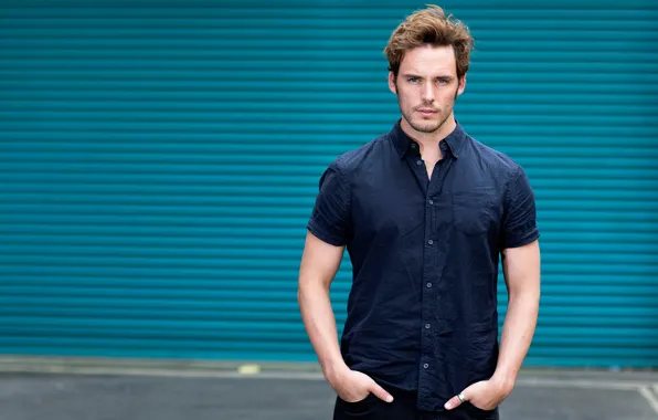 Взгляд, мужчина, рубашка, Sam Claflin, Сэм Клафлин