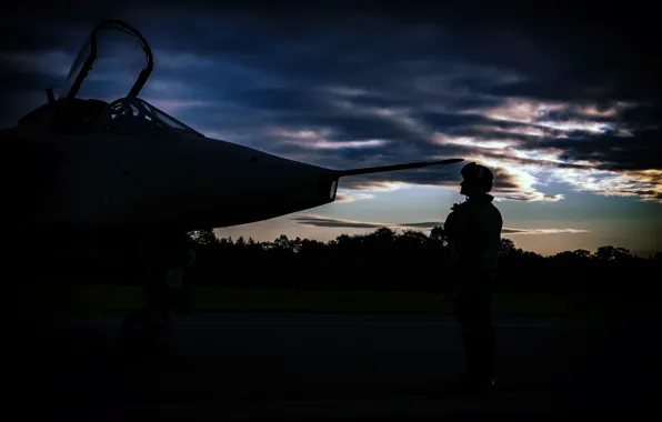 Картинка Jaguar, пилот, аэродром, истребитель-бомбардировщик, SEPECAT