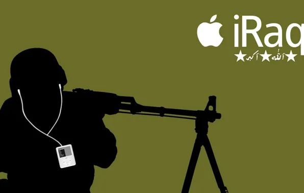 Картинка ipod, силуэт, солдат